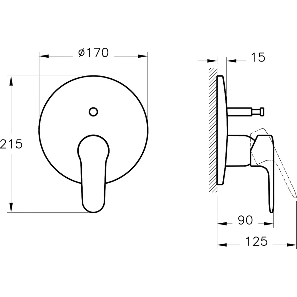 Vitra Root Round Soft Altın Ankastre Banyo Bataryası - A4272774 2