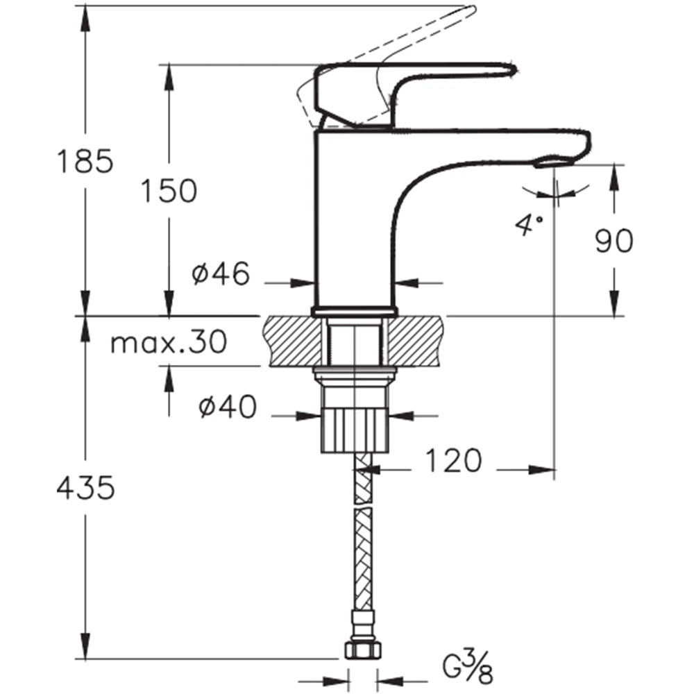 Vitra Root Round Soft Altın Lavabo Bataryası - A4270574 2