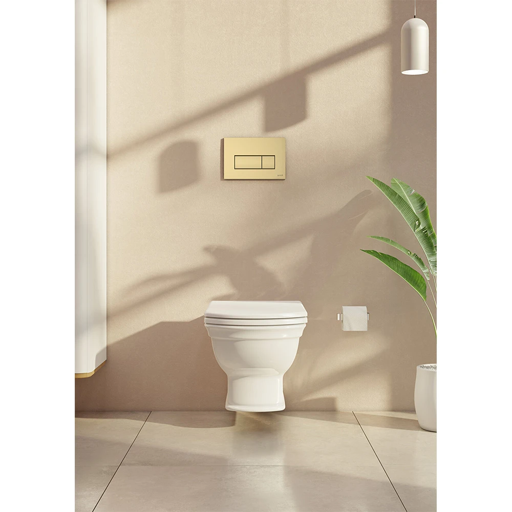Vitra Root Square Fırçalanmış Altın Kumanda Paneli 740-2325 3