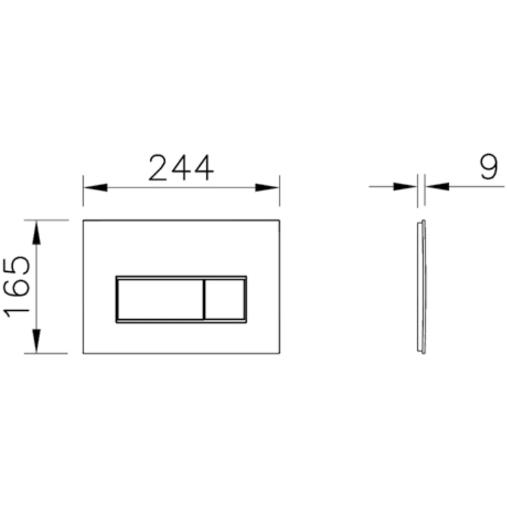 Vitra Root Square Mat Gri Kumanda Paneli - 740-2386 2