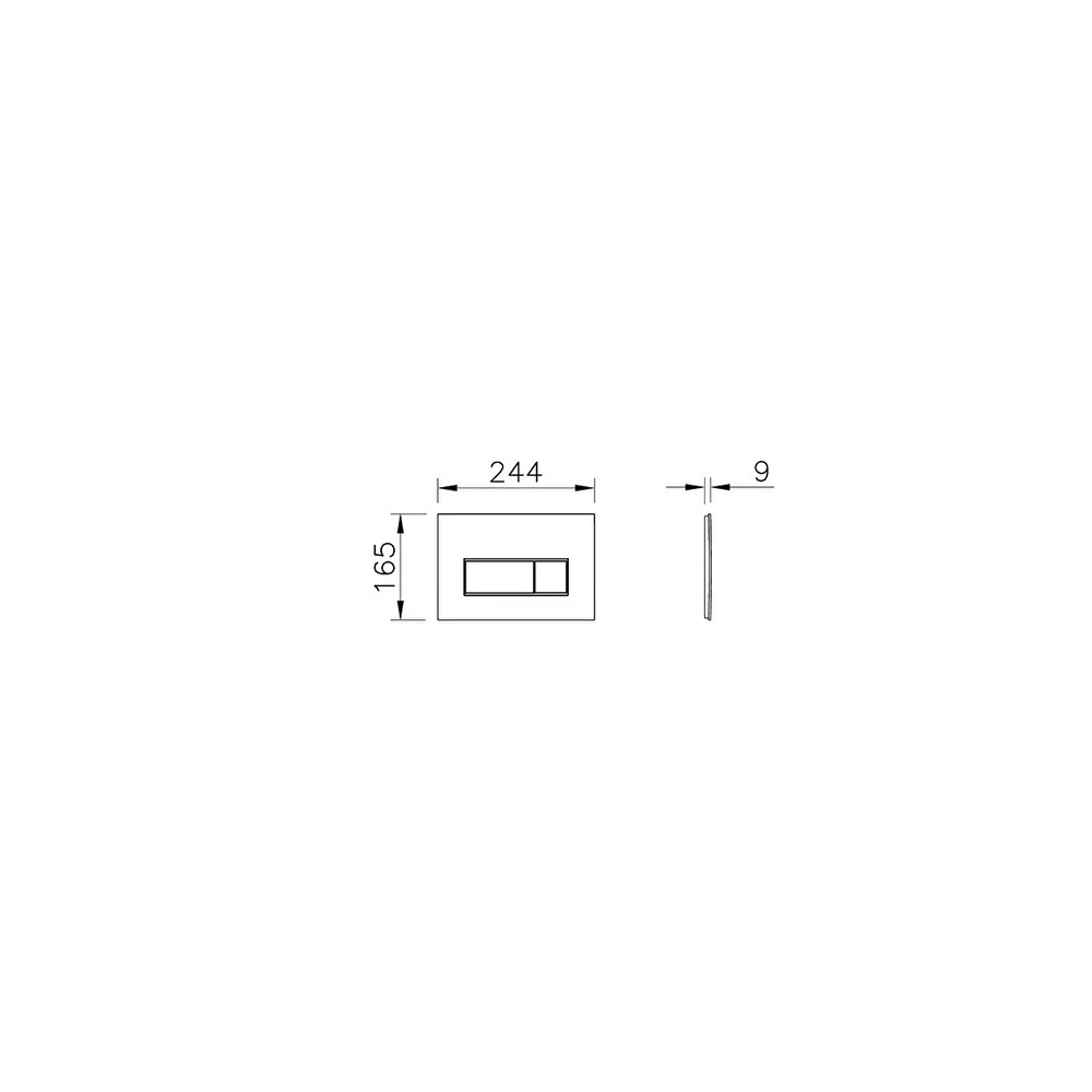 Vitra Root Square Parlak Beyaz Kumanda Paneli 740-2300 3
