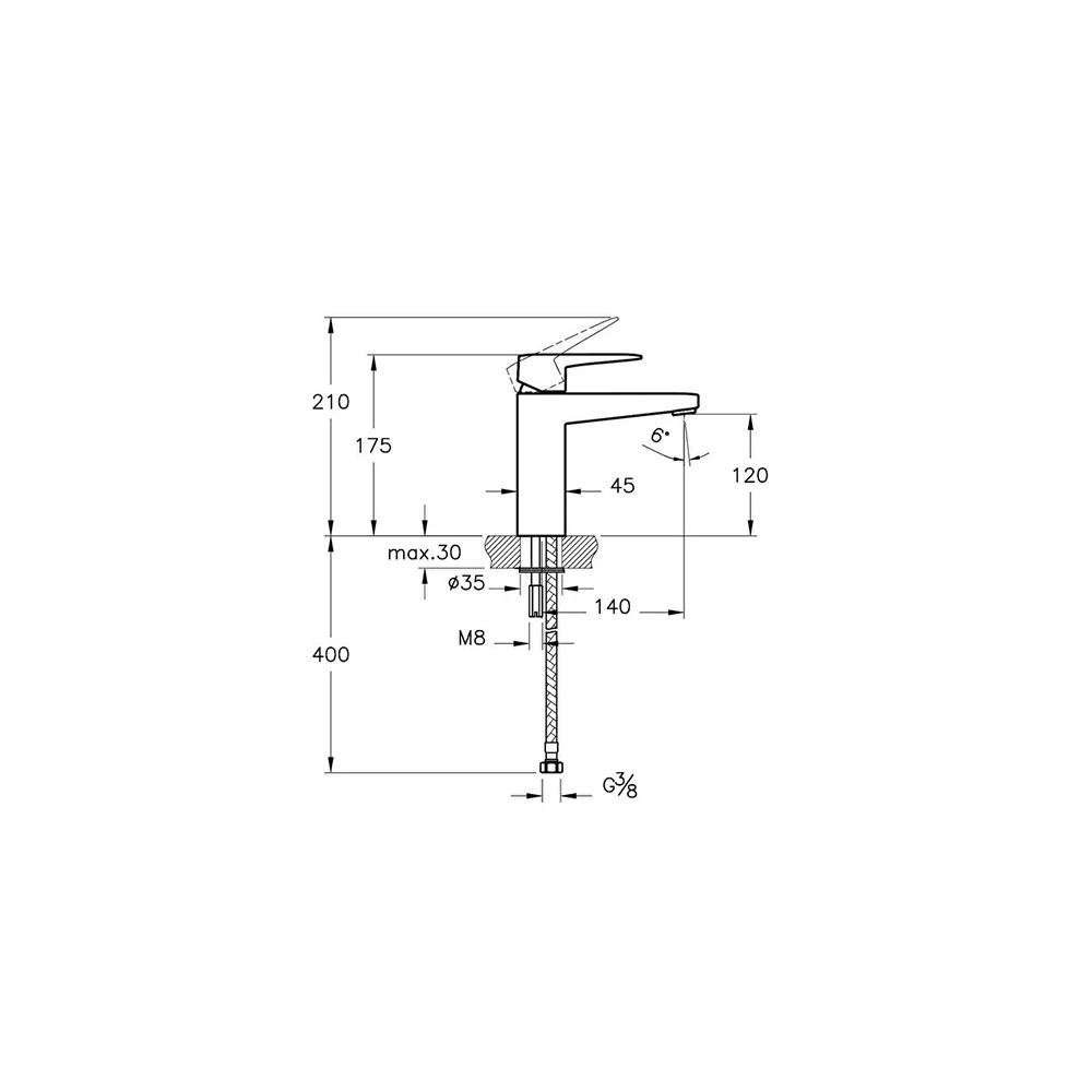 Vitra Root Square Temassız Çift Su Girişli Elektrikli Yüksek Lavabo Bataryası A47131 2