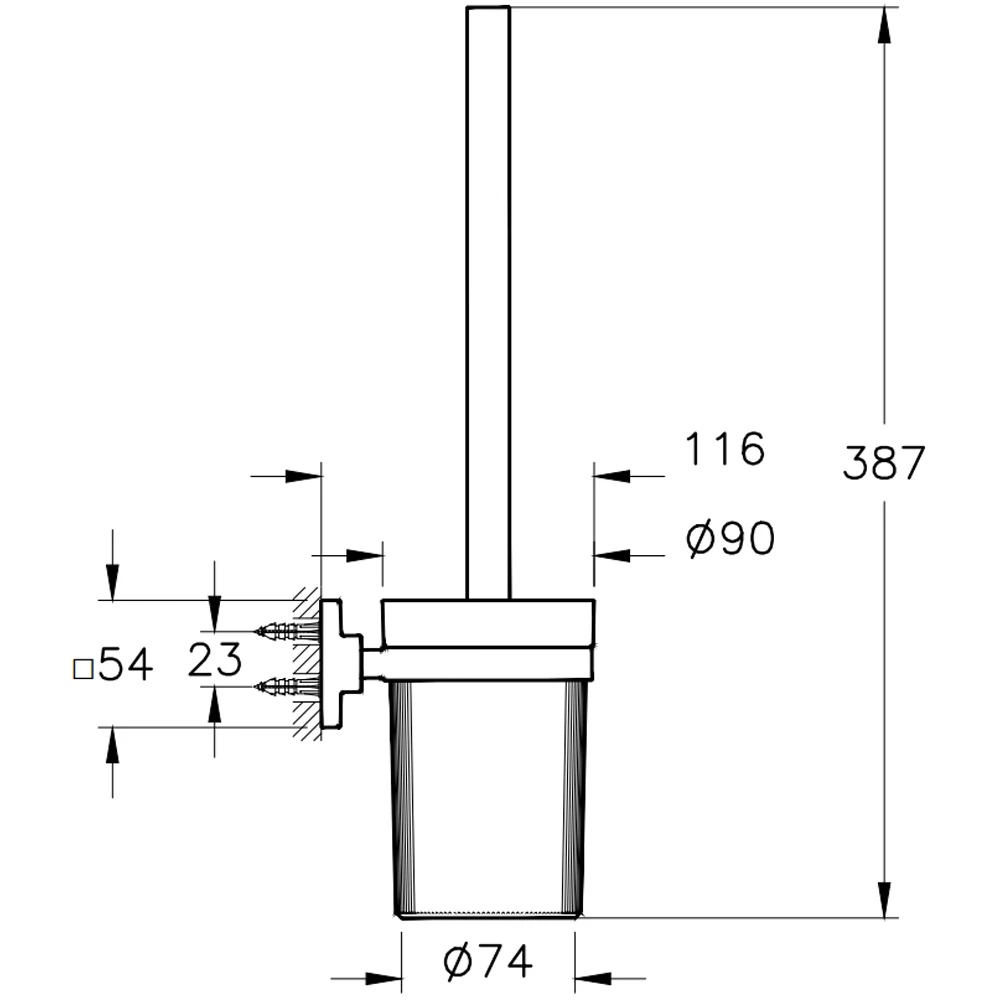 Vitra Root Mat Siyah Tuvalet Fırçalığı - A4481136 2