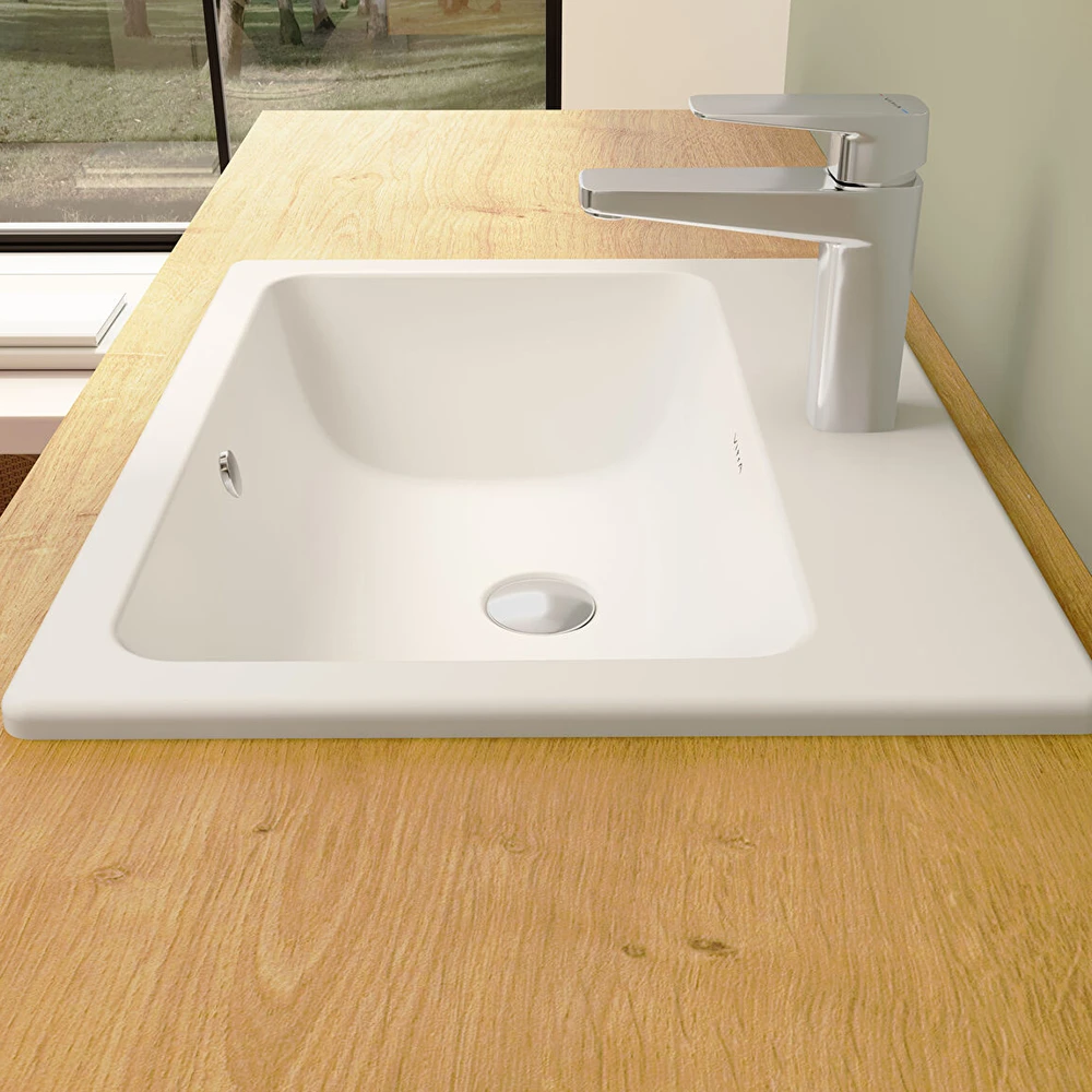 Vitra S20 55x45 Cm Dikdörtgen Tezgahüstü Lavabo 5465B003-0001 2