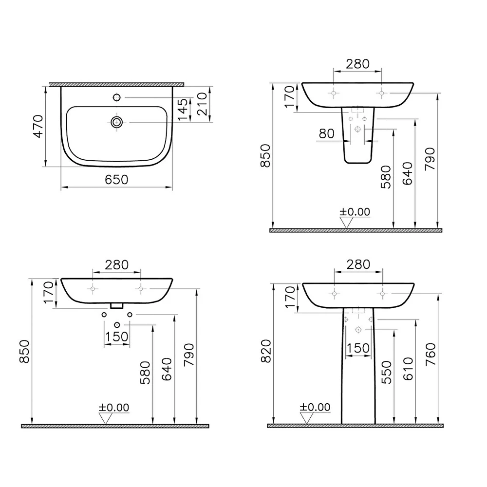Vitra S20 65x47 Cm Lavabo 5504L003-0001 2