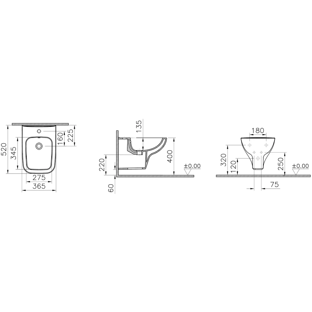 Vitra S20 Square Asma Bide - 7698L003-0288 2