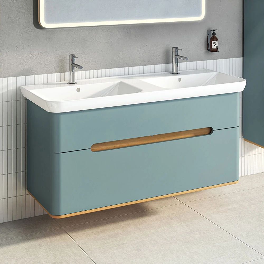 Vitra Sento 130x49 Cm Etajerli Lavabo 5949B003-0001 2