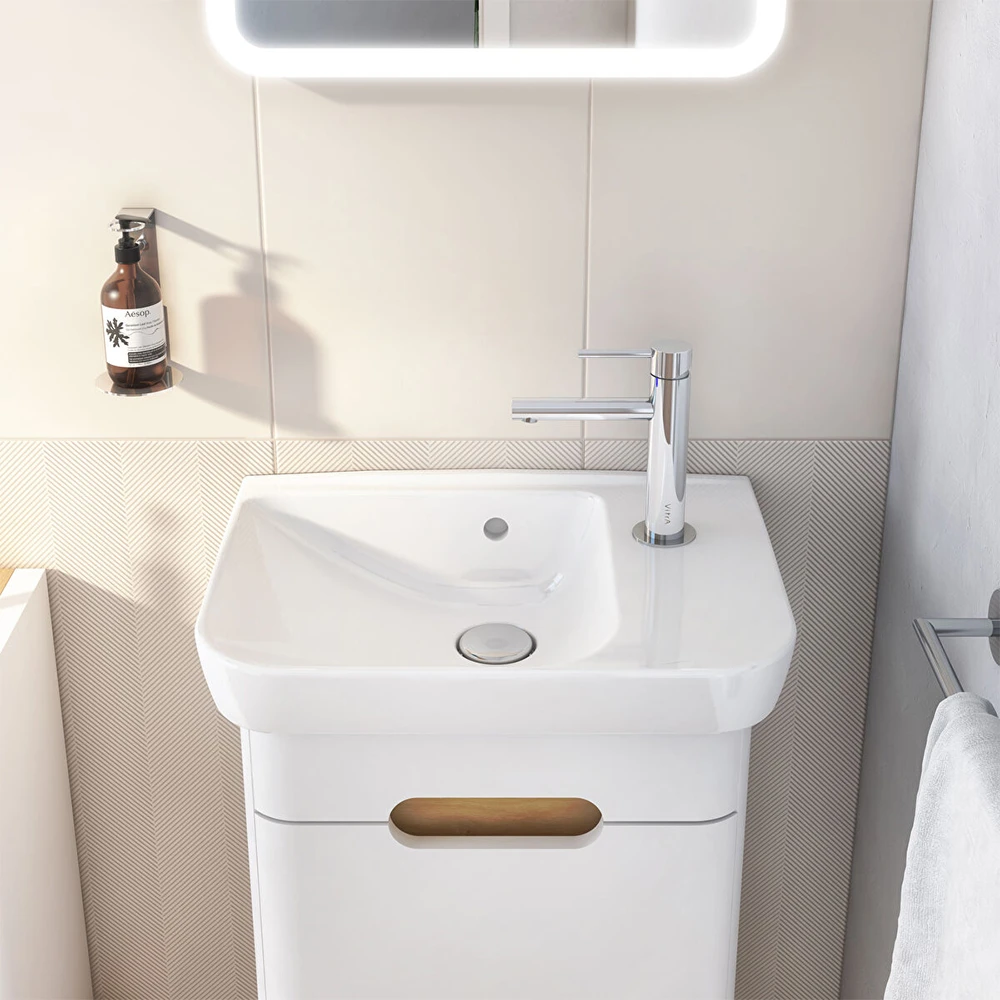 Vitra Sento 50x38 Cm Sağdan Etajerli Lavabo 5945B003-0029 2