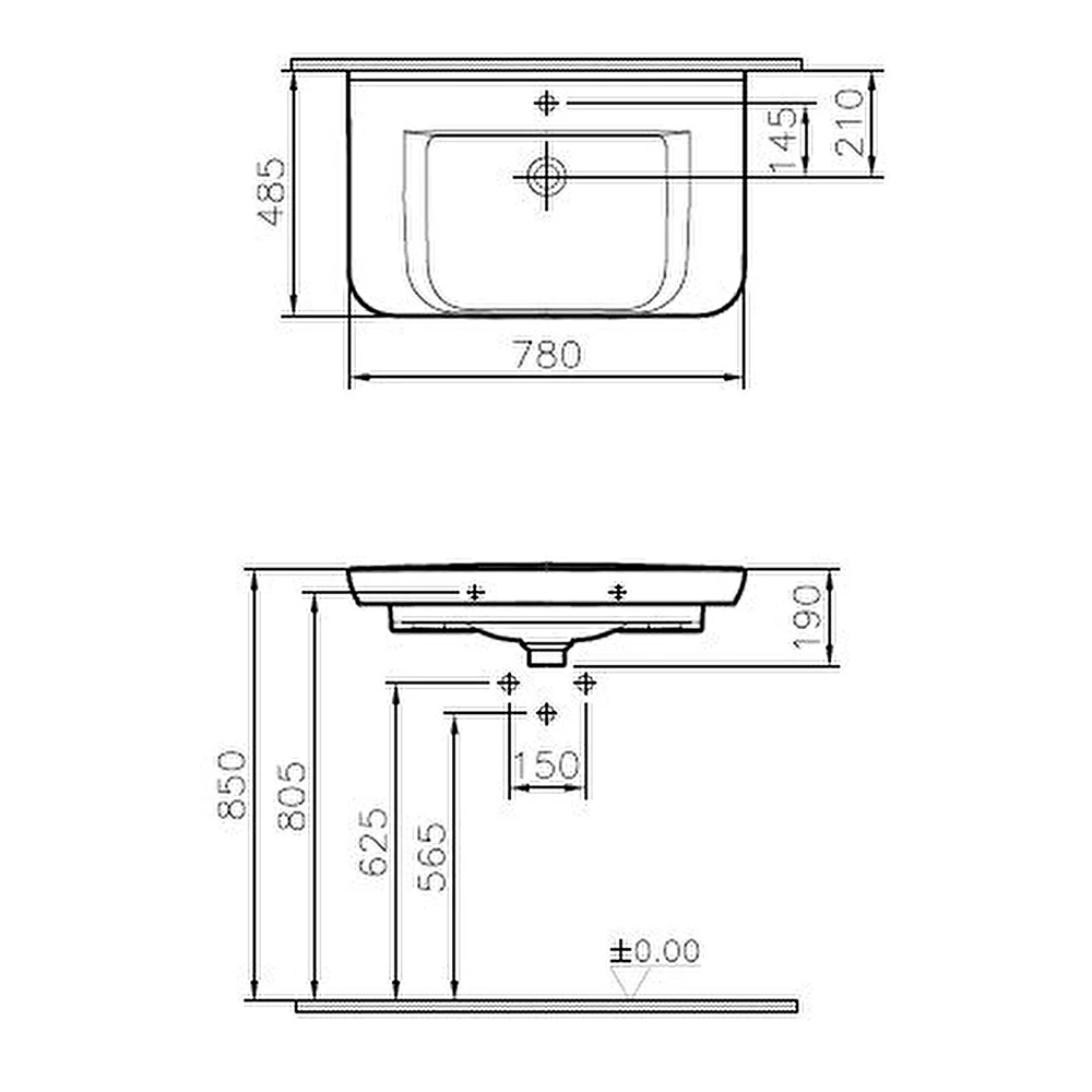 Vitra Sento 80x49 Cm Etajerli Lavabo 5947B003-0001 4