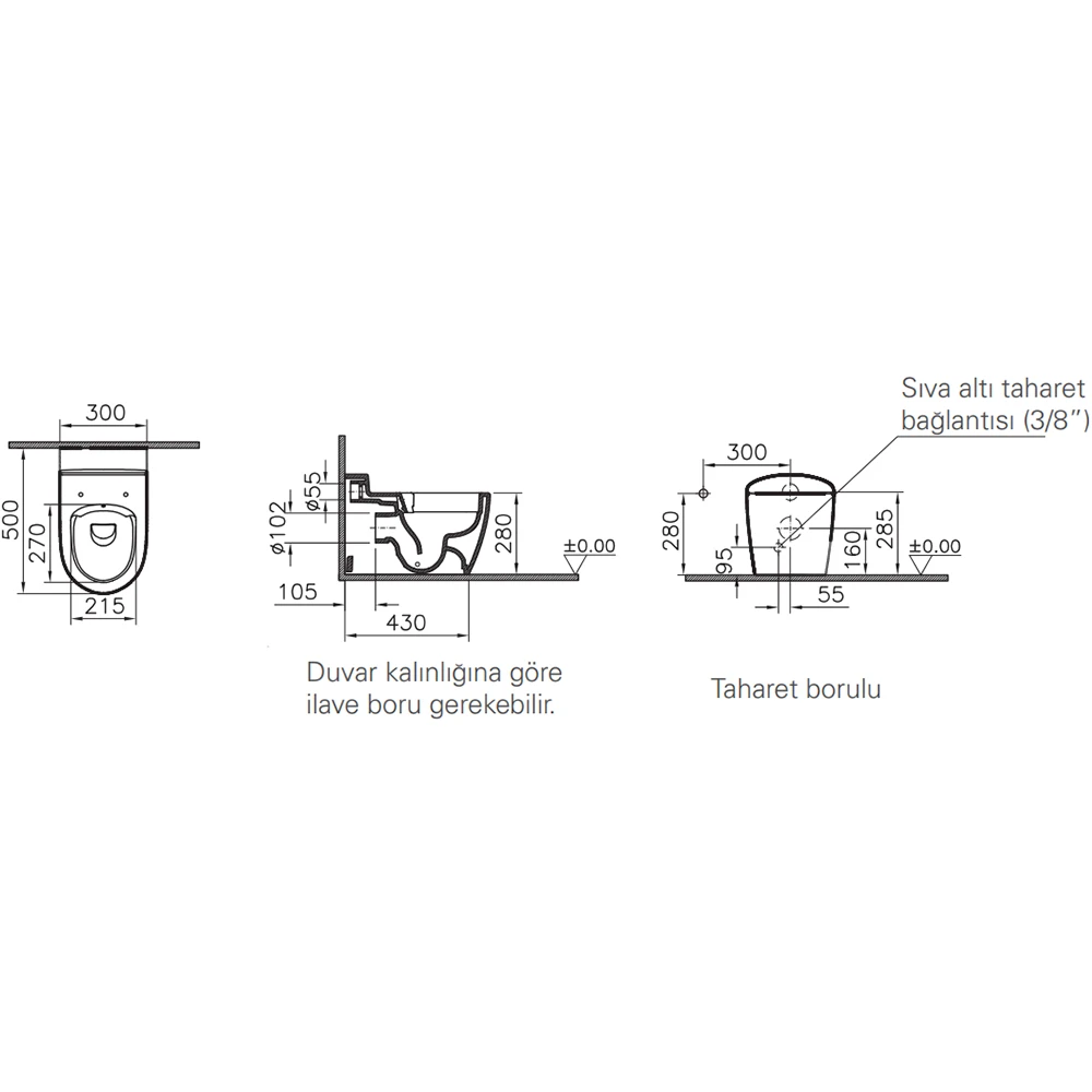 Vitra Sento Kids SmoothFlush Duvara Tam Dayalı Yerden Klozet - 7361B003-0090 4