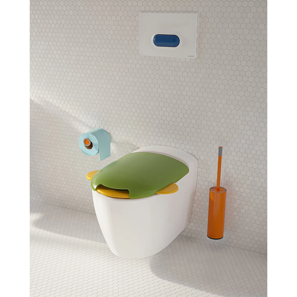 Vitra Sento Kids Yavaş Kapanan Yeşil-Sarı Klozet Kapağı 133-101-009 2