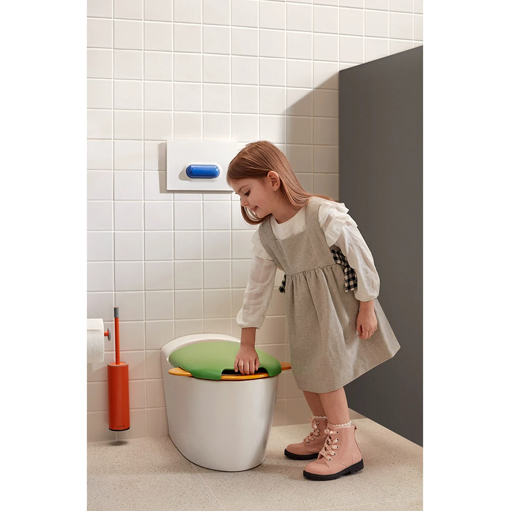 Vitra Sento Kids Yavaş Kapanan Yeşil-Sarı-Turuncu Klozet Kapağı 133-100-009 2