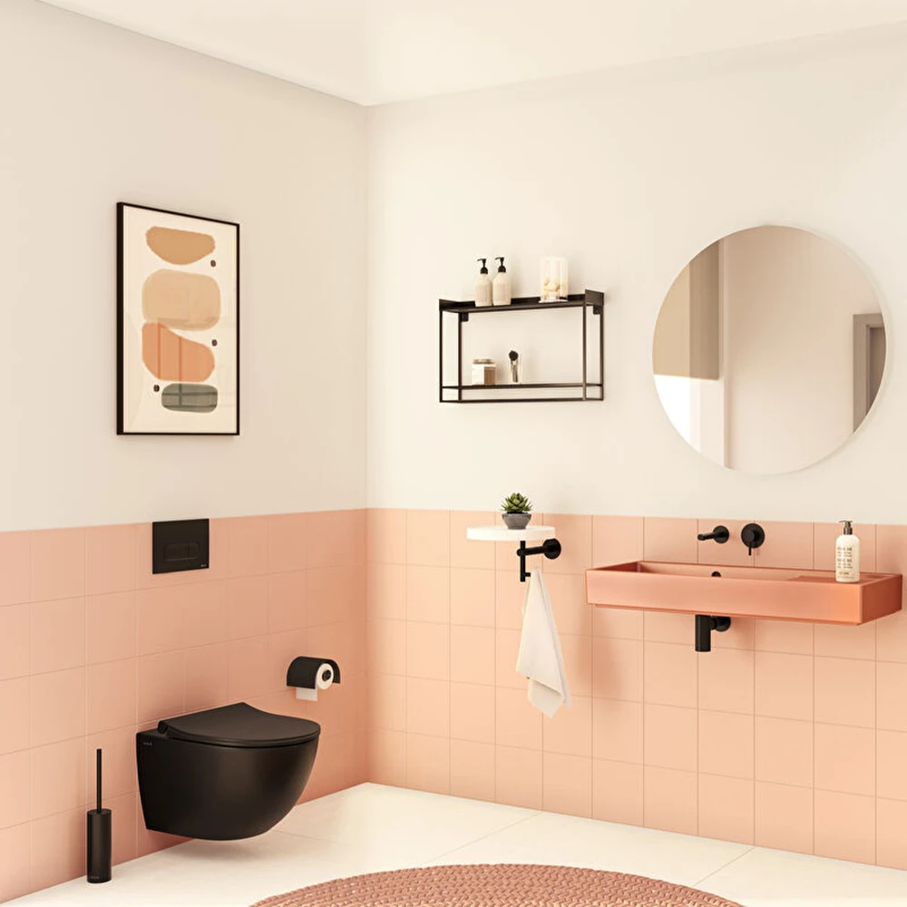 Vitra Sento Mat Siyah Rim-ex Kanalsız Asma Klozet - 7748B083-0559 3