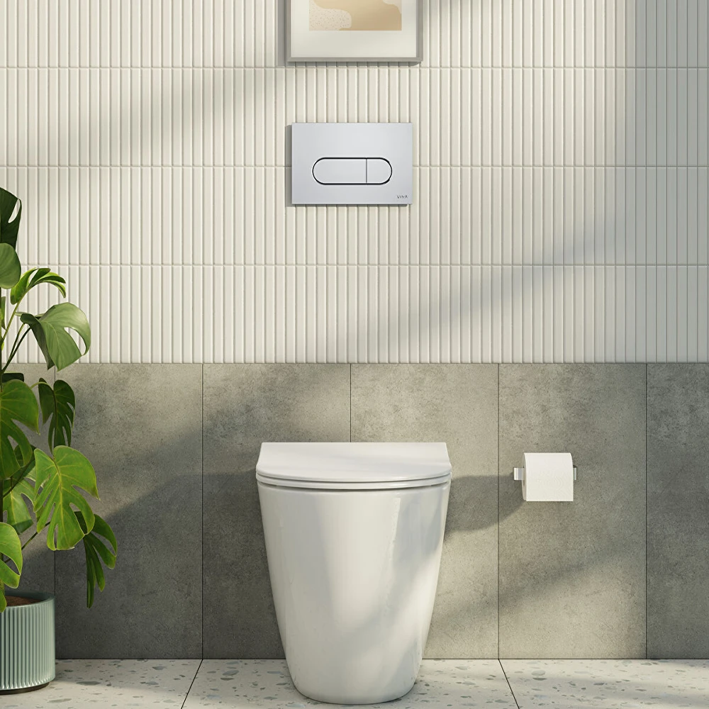 Vitra Sento Rim-ex Kanalsız Duvara Tam Dayalı Yerden Klozet - 7985B003-0090 2