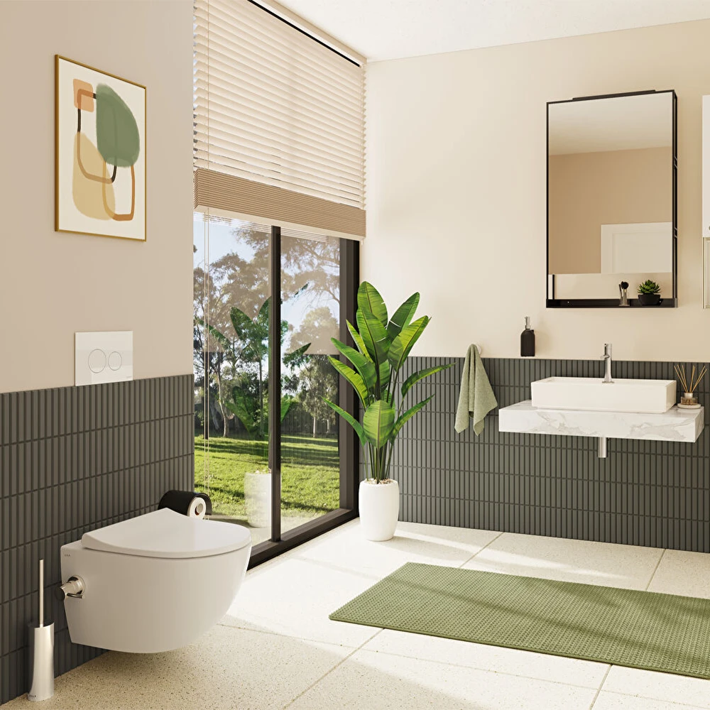 Vitra Sento Termostatik Entegre Musluklu Rim-ex Kanalsız Asma Klozet - 7748B003-7211 2