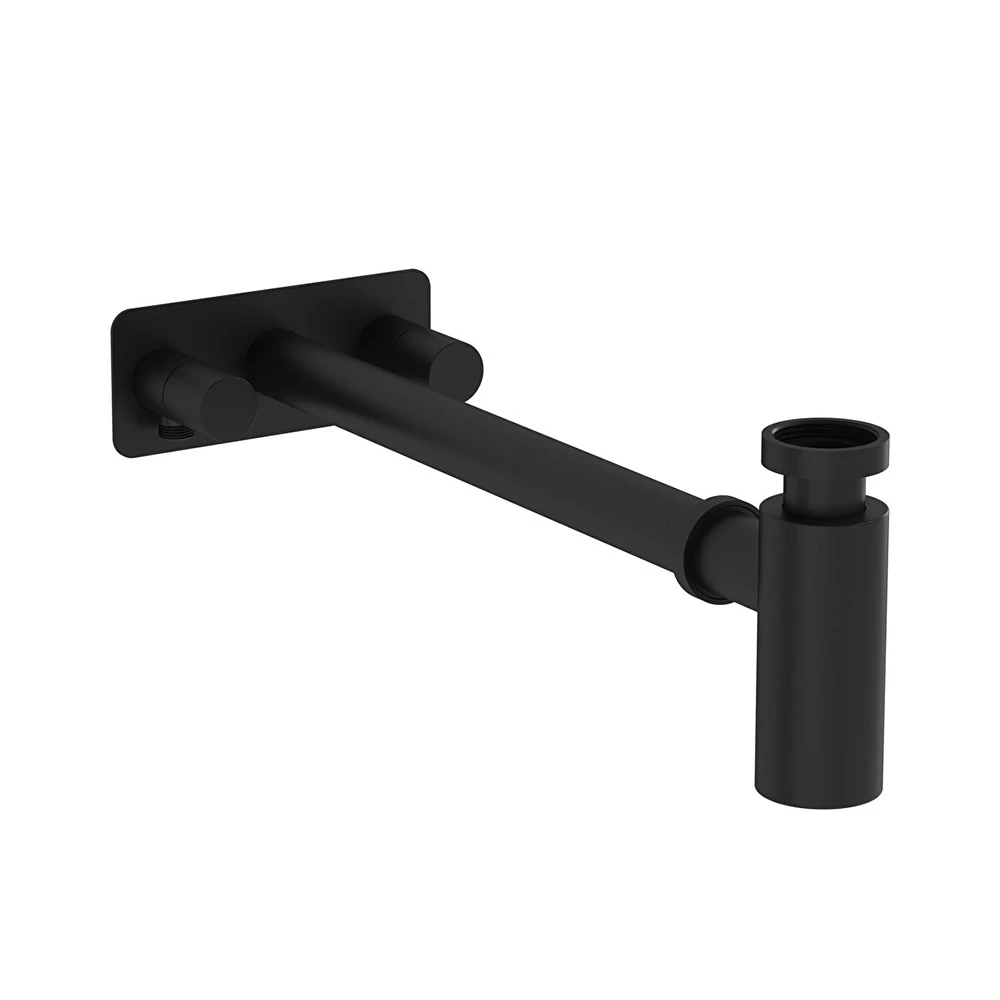 Vitra Simetrik Rozetli Mat Siyah Lavabo Sifon Seti A4515936WTC