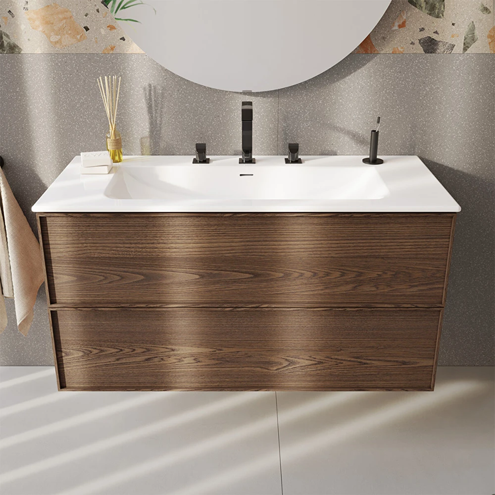 Vitra Suit 3 Delikli Parlak Siyah Lavabo Bataryası A4278439 2