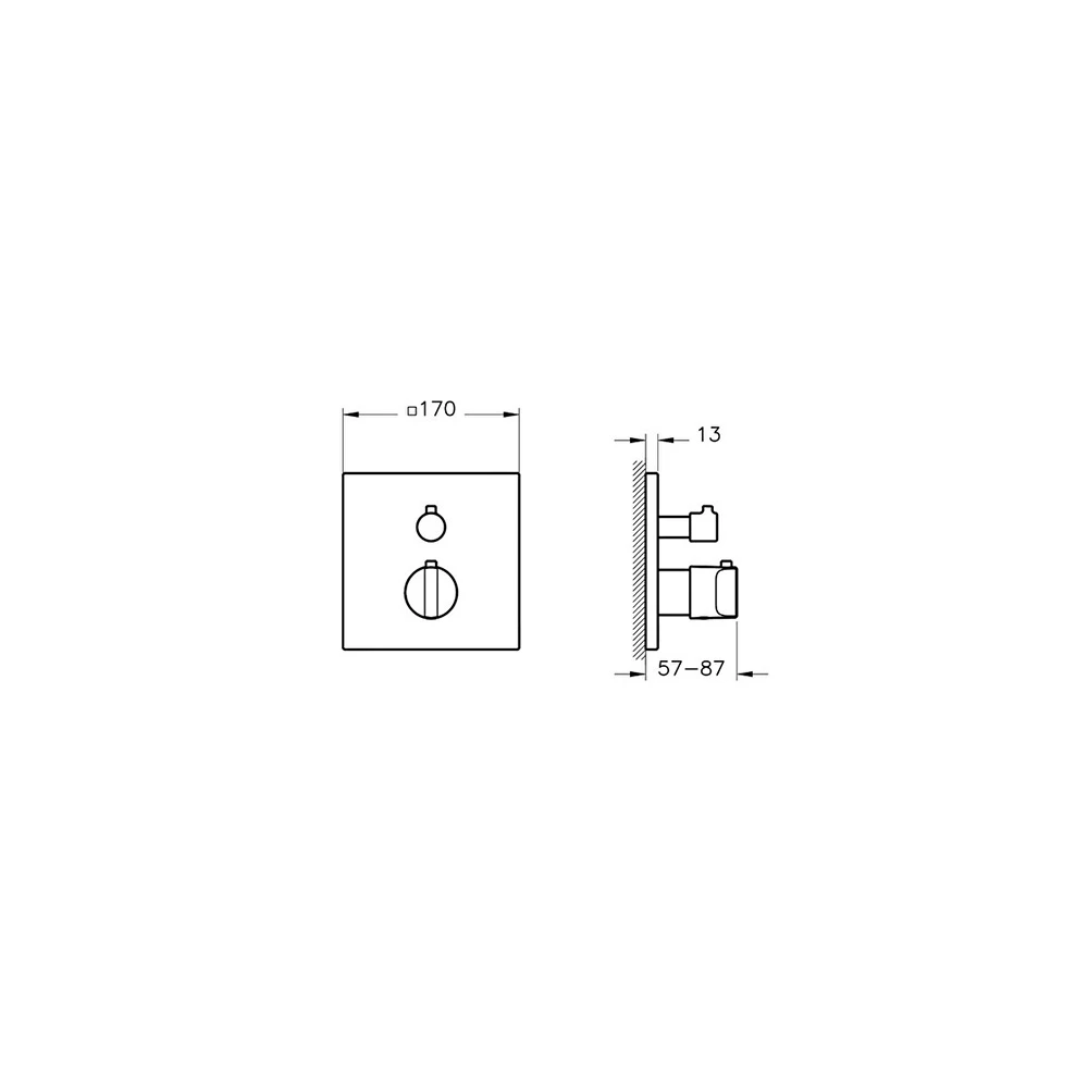 Vitra Suit Ankastre Termostatik Banyo Bataryası A42874 2