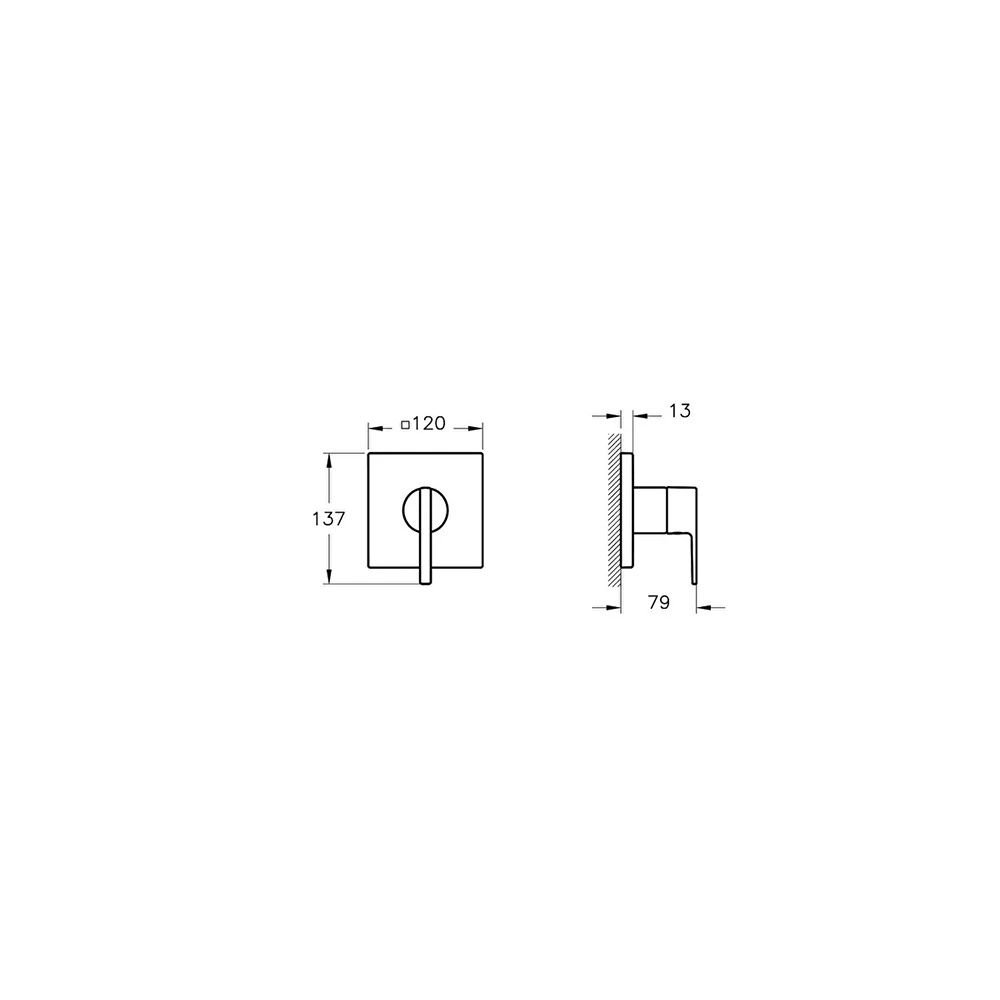Vitra Suit Parlak Siyah Ankastre Duş Bataryası A4283739 2