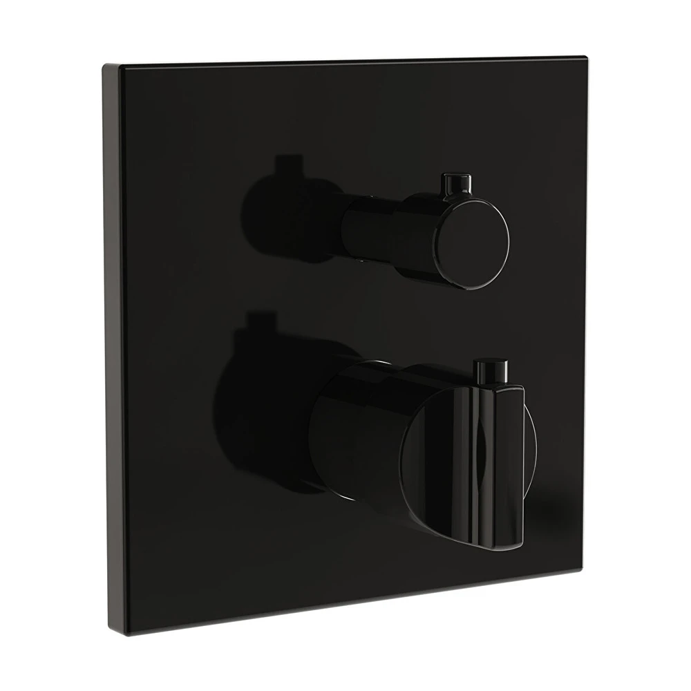 Vitra Suit Parlak Siyah Ankastre Termostatik Banyo Bataryası A4287439