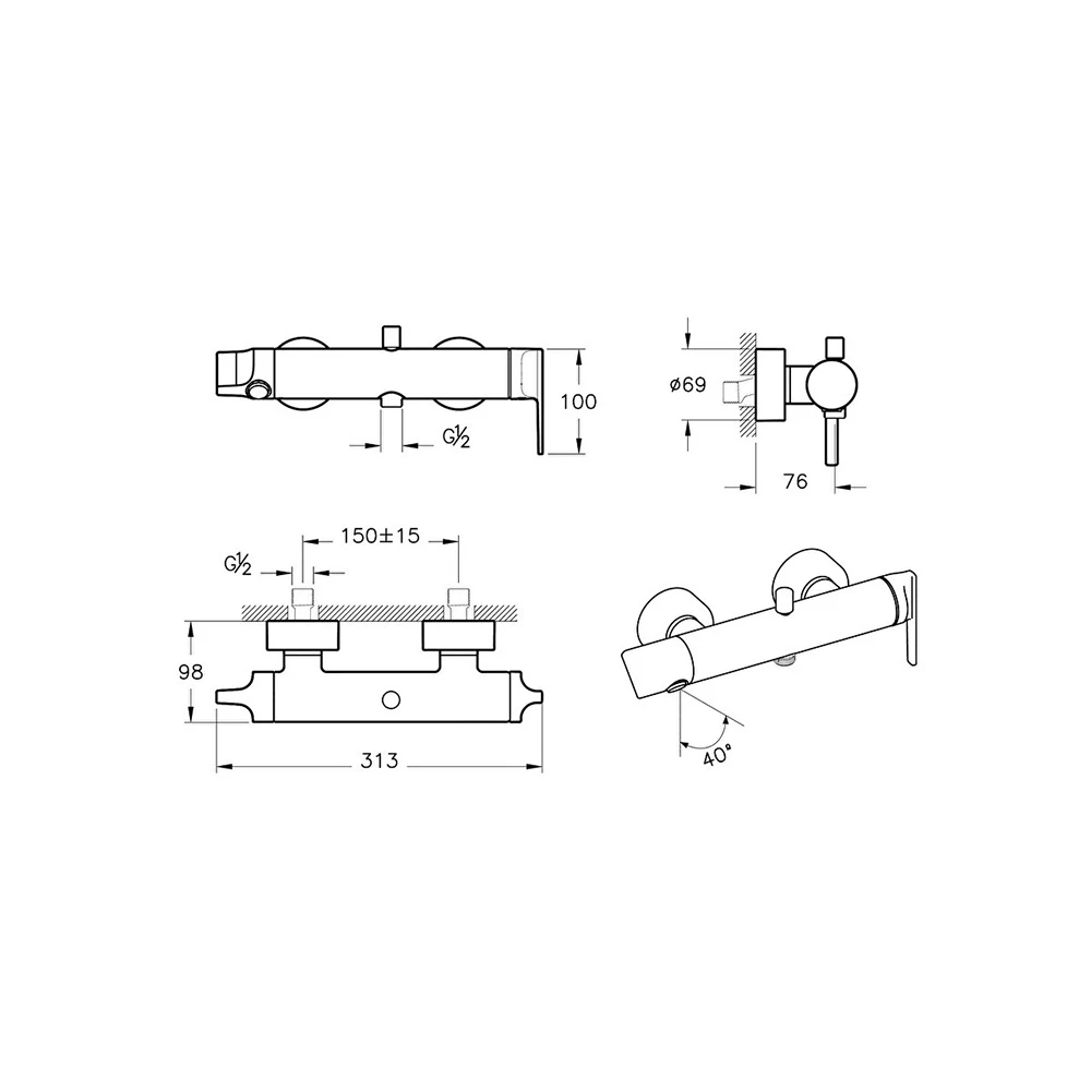 Vitra Suit Soft Altın Banyo Bataryası A4281874 2