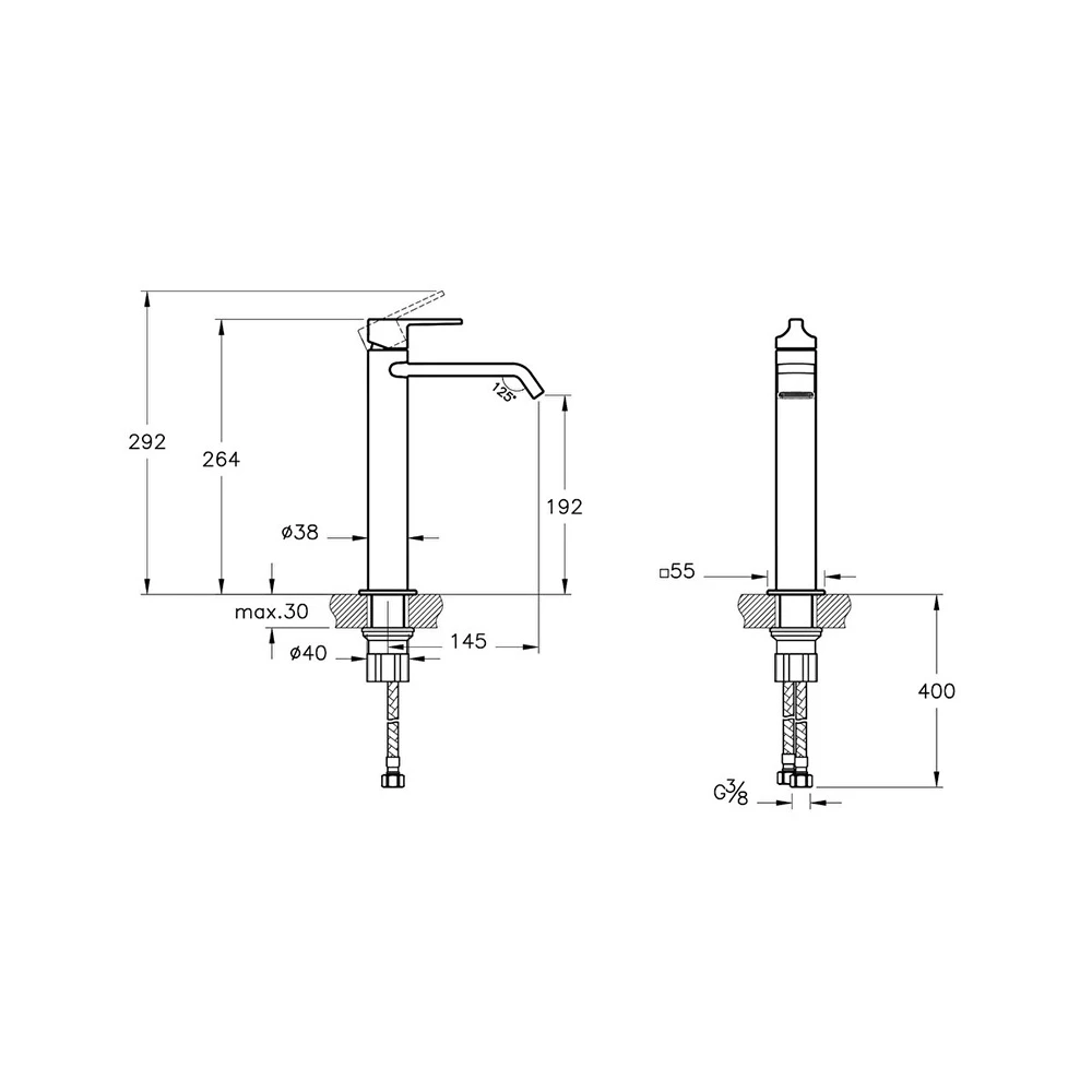 Vitra Suit Yüksek Lavabo Bataryası A42814 4