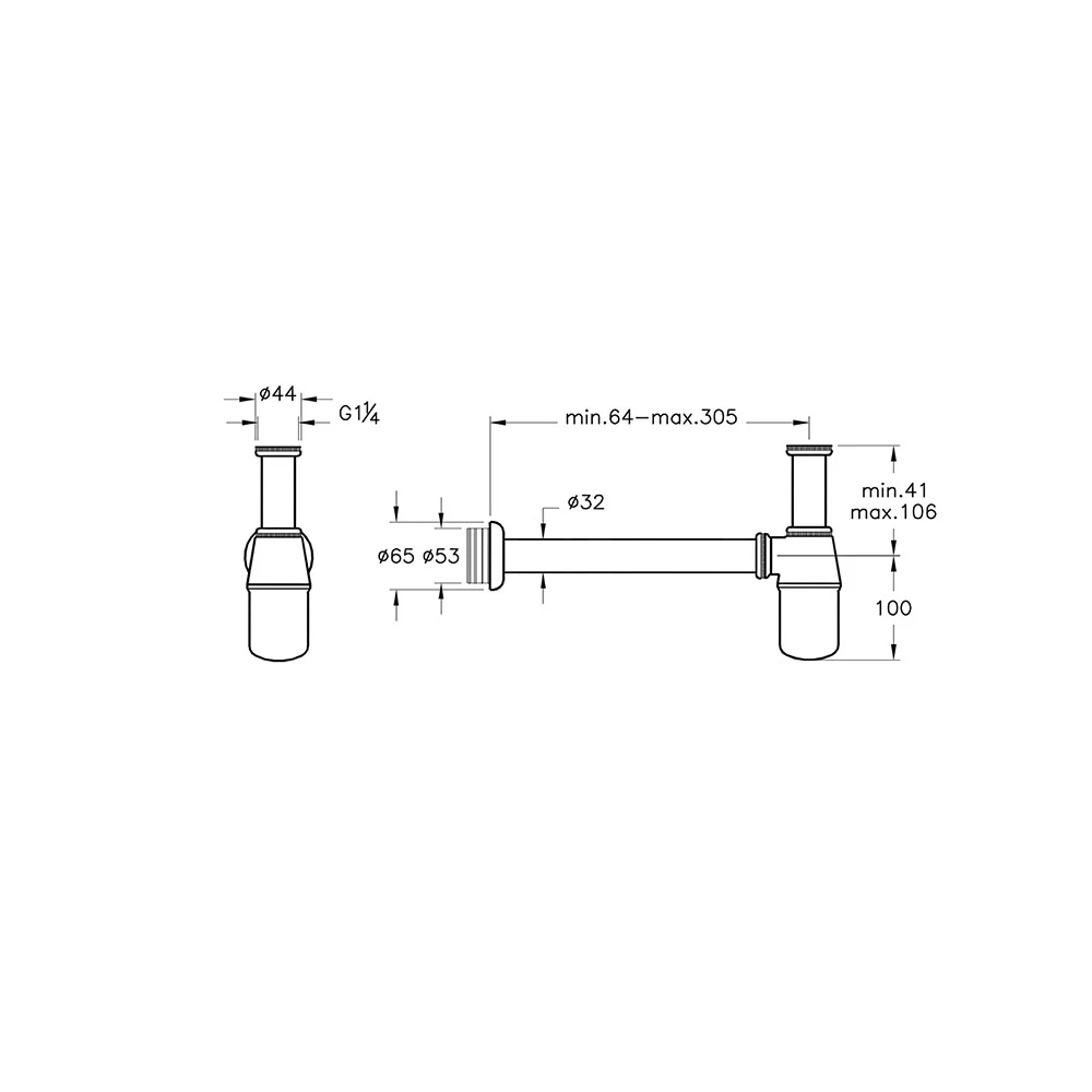 Vitra T Tipi Lavabo Sifonu A45122 2