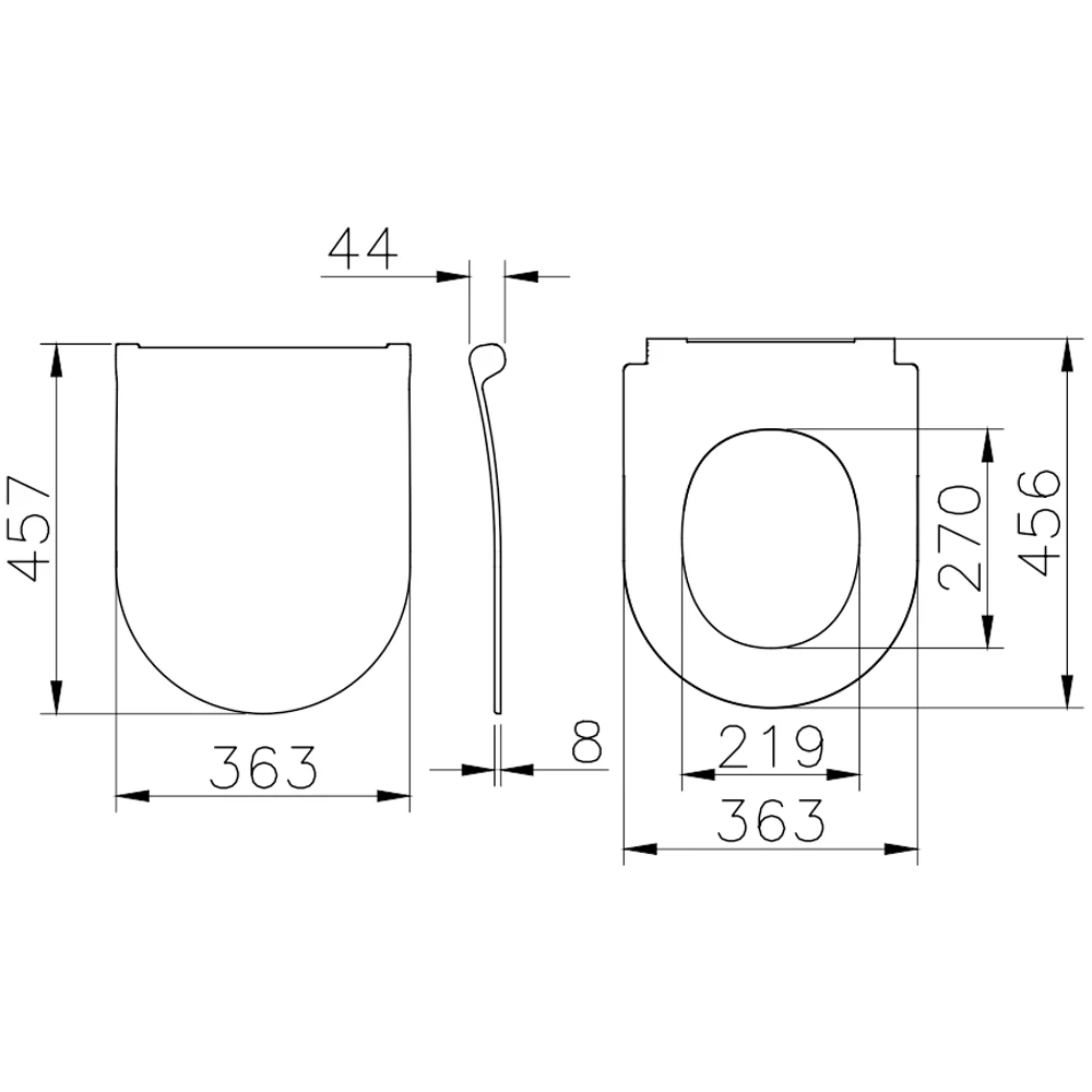 Vitra Universal Round Slim Yavaş Kapanır Mat Beyaz Klozet Kapağı - 210-401R009 2