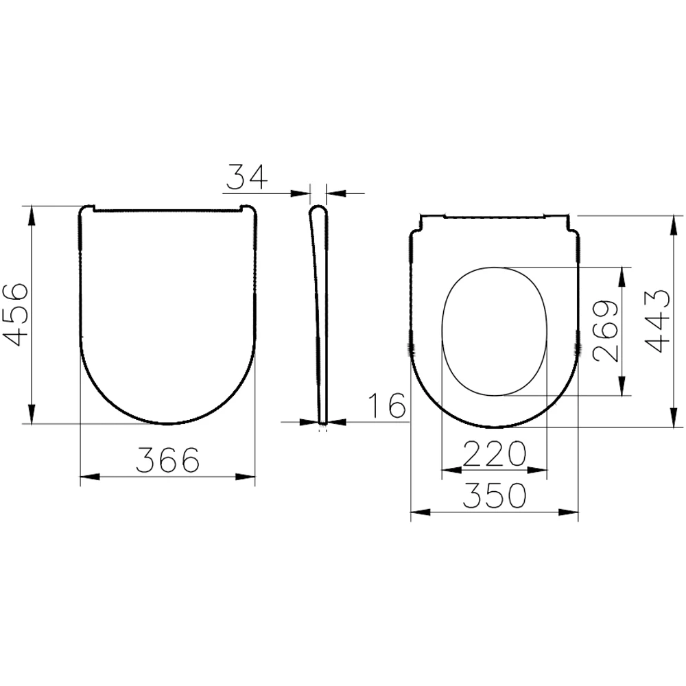 Vitra Universal Round Süper Slim Klozet Yavaş Kapanır Mat Beyaz Klozet Kapağı - 208-401R009 2