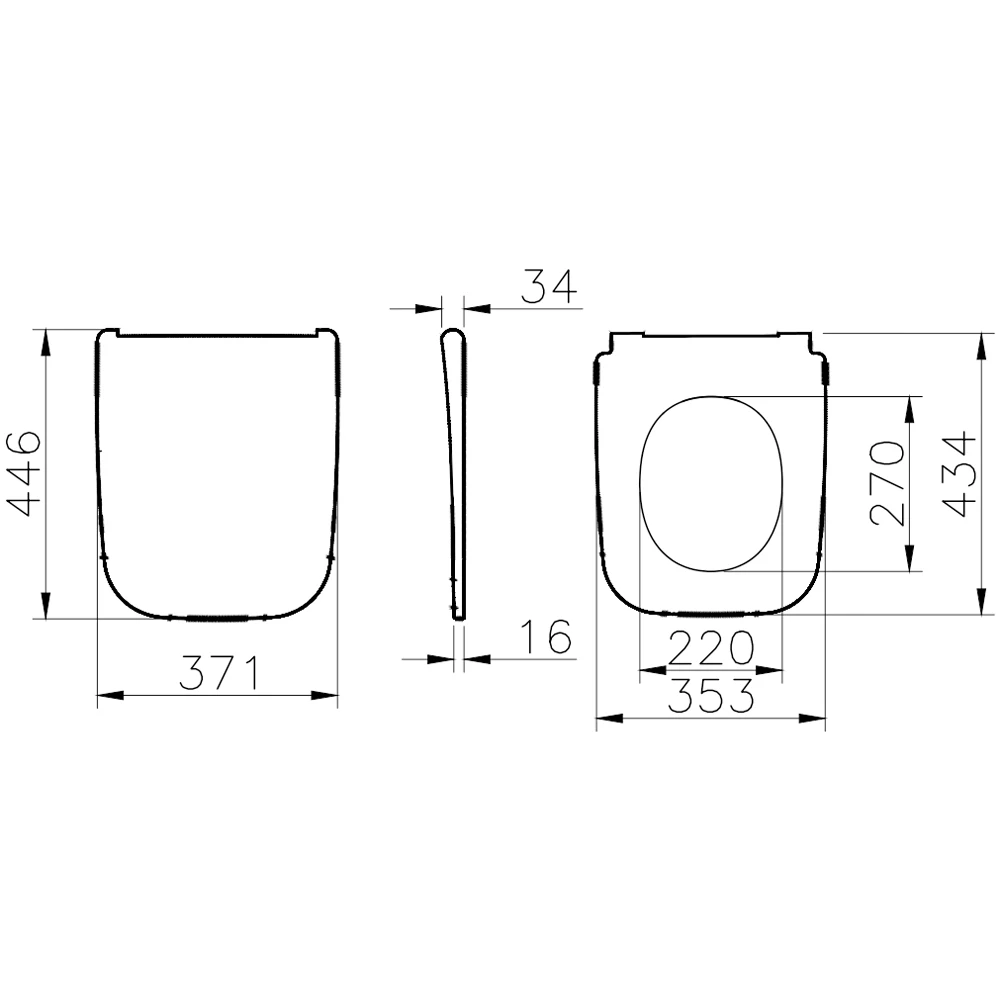 Vitra Universal Square Süper Slim Yavaş Kapanır Mat Beyaz Klozet Kapağı - 207-401R009 2