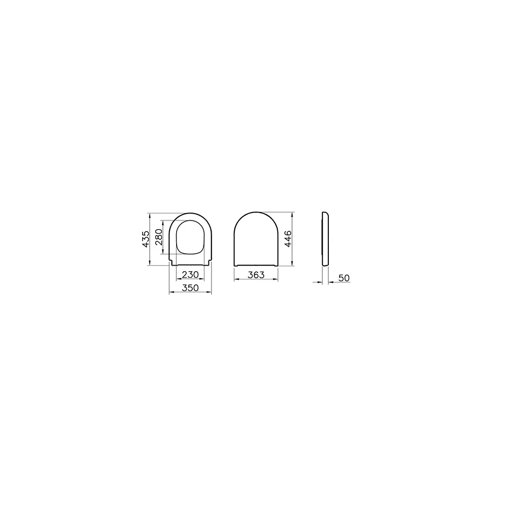 Vitra Universal Yavaş Kapanan Klozet Kapağı 121-003-909 2