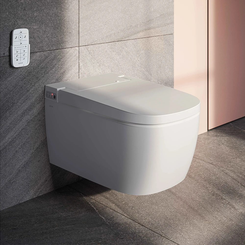 Vitra V-Care Comfort Kanalsız Akıllı Asma Klozet Takımı - 5674B403-6194 2