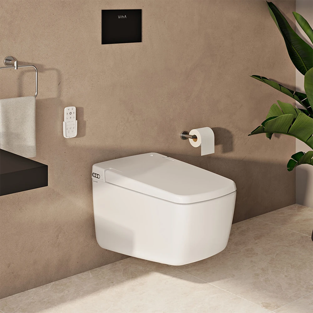 Vitra V-Care Prime Rim-ex Kanalsız Akıllı Asma Klozet Takımı - 7231B403-6216 2