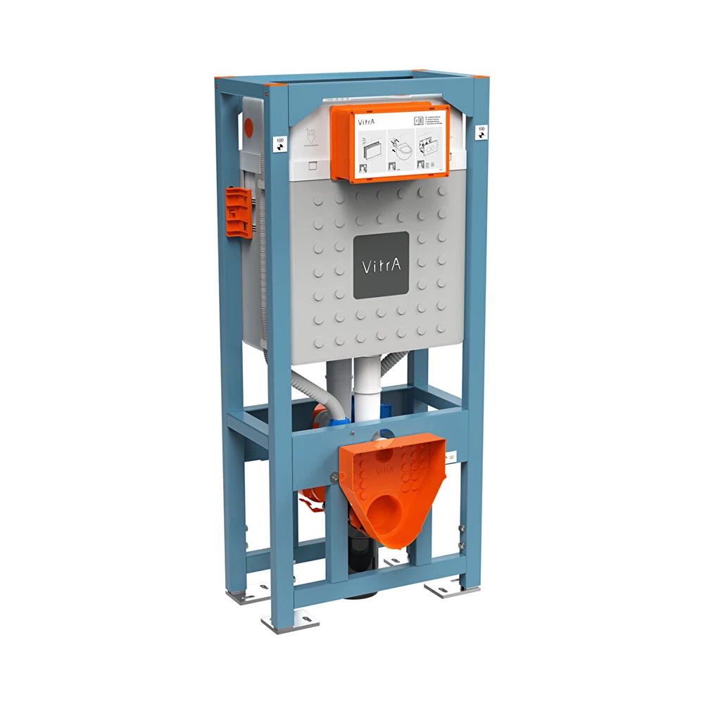 Vitra V12 2,5/4 L Asma Klozetler İçin Ayarlanabilir Kalın Metal Ayaklı Gömme Rezervuar 762-1850-02