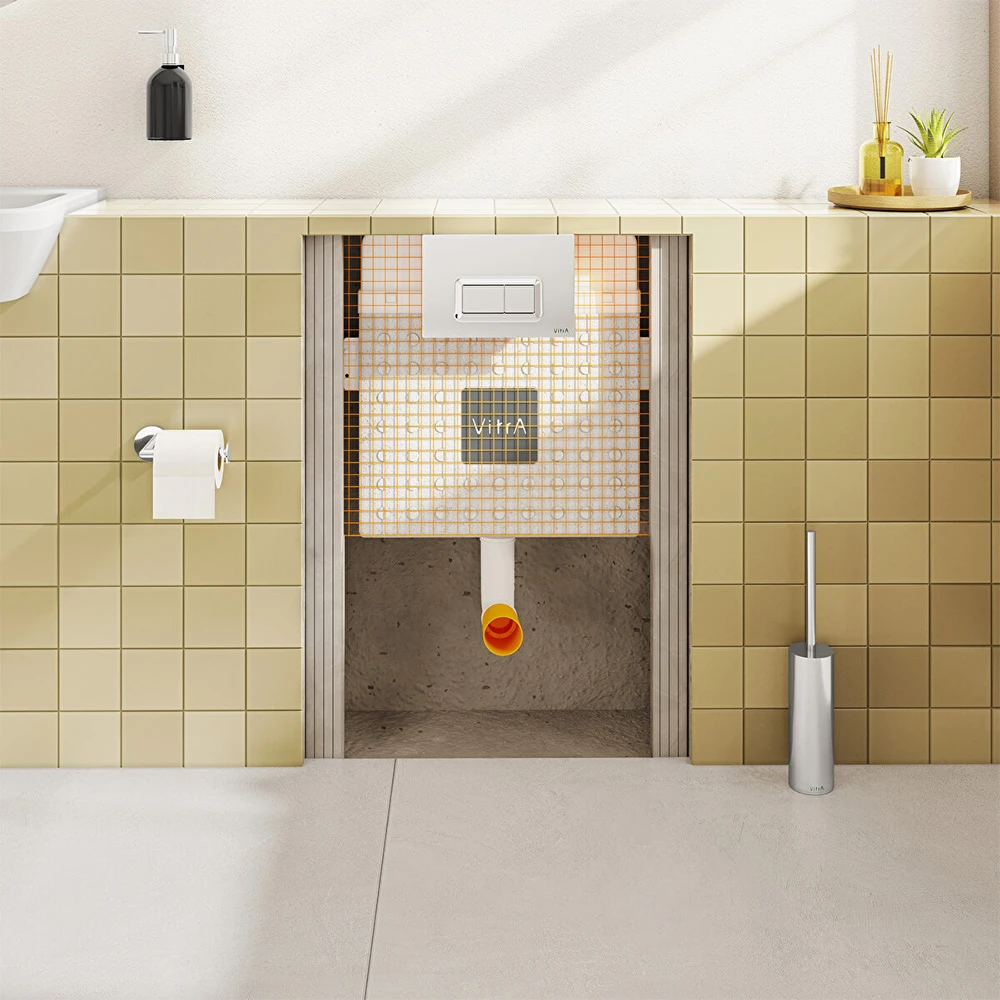 Vitra V8 8 Cm 3/6 Lt Duvara Tam Dayalı Tek Klozet ve Çocuk Klozetleri İçin Gömme Rezervuar 768-1740-01 2