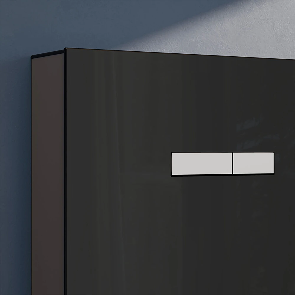 Vitra Vitrus 3-6 L Asma Klozetler İçin Stop Valfli Duvar Önü Siyah Cam Rezervuar - 870-5771-01 3