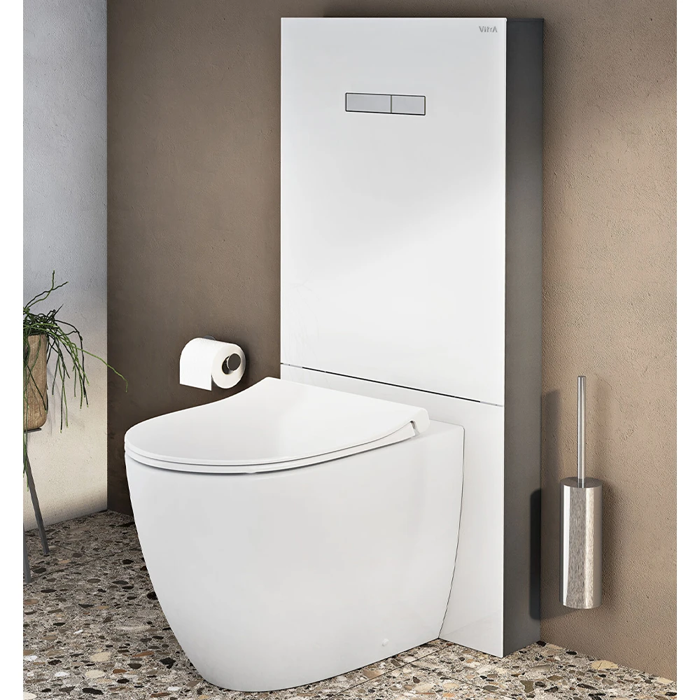 Vitra Vitrus 3-6 L Yerden Duvara Sıfır Klozetler İçin Duvar Önü Beyaz Cam Rezervuar - 870-1760-01 2