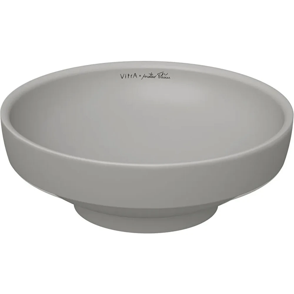 Vitra Water Jewels 40 Cm Yuvarlak Kompakt Mat Taş Gri Çanak Lavabo - 4334B476-1361