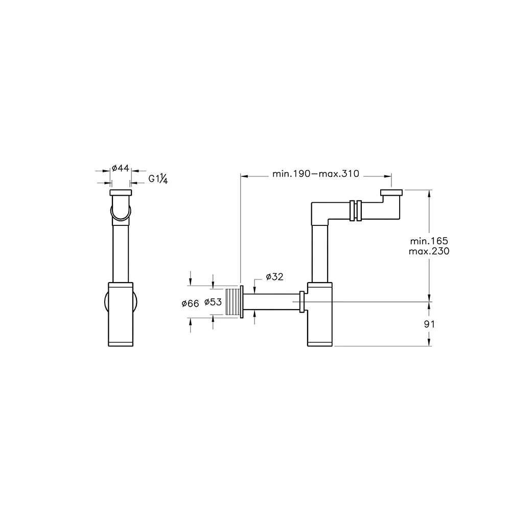 Vitra Z Tipi Lavabo Sifonu A45133 2
